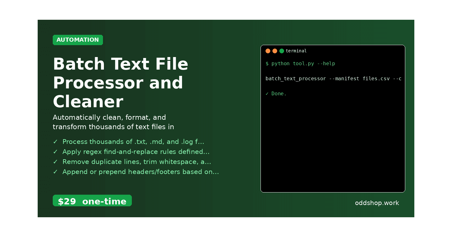 How to Automate Batch Text File Processing with Python