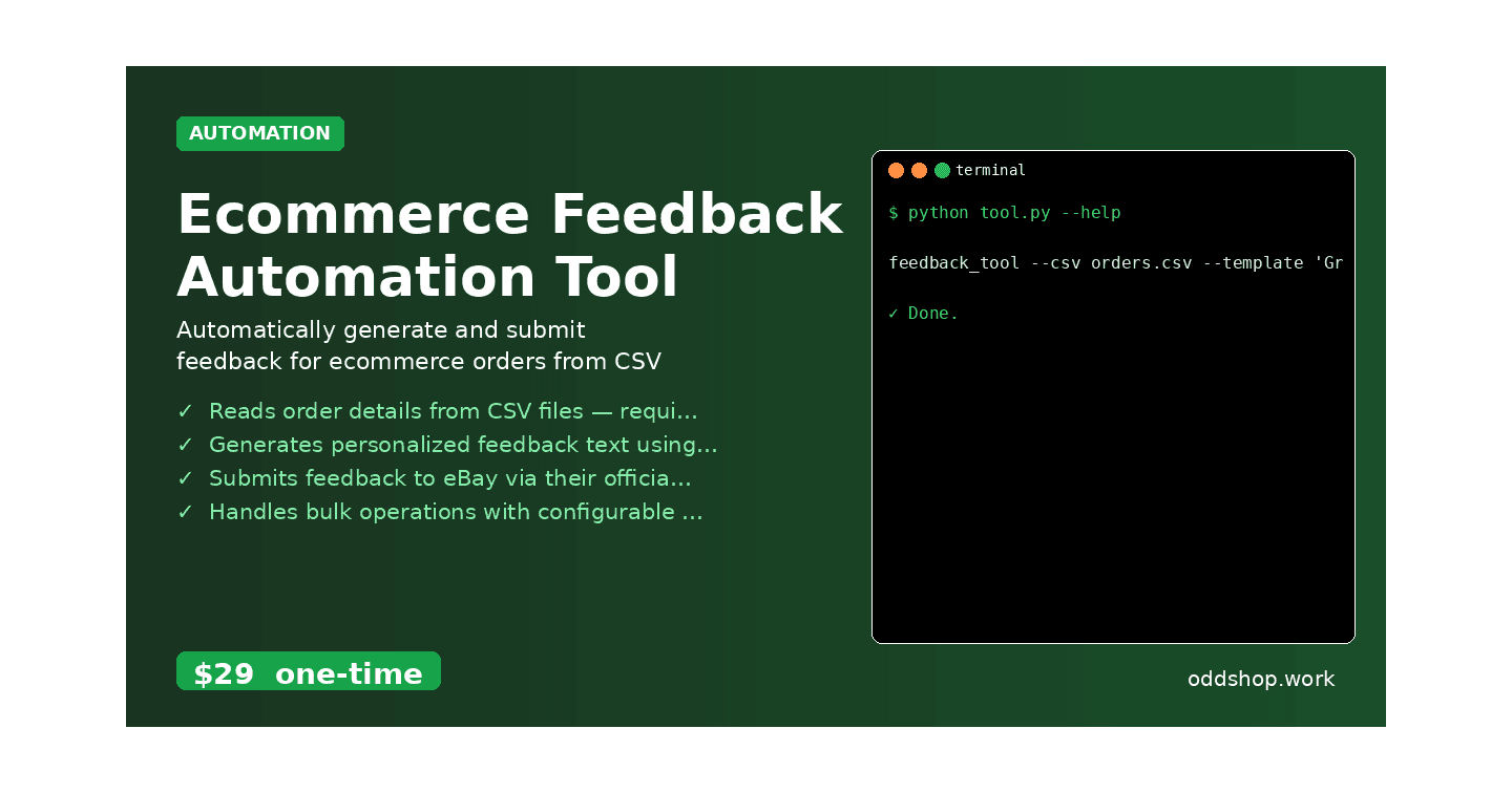How to Automate Ecommerce Feedback with Python Script