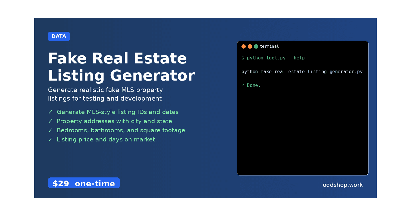 How to Generate Fake Real Estate Data with Python
