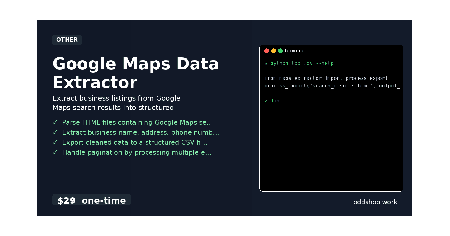 How to Extract Google Maps Data with Python Script