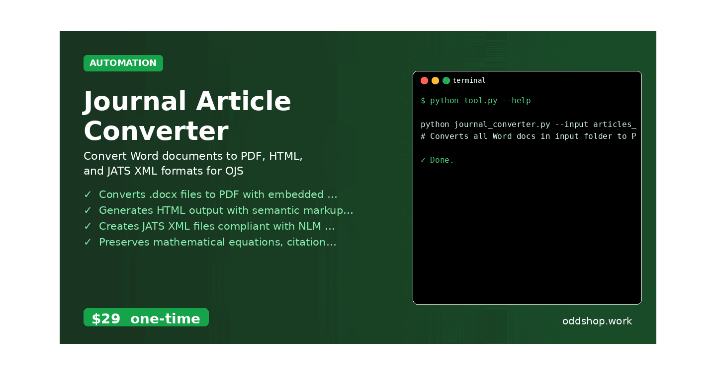 How to automate journal article converter with Python
