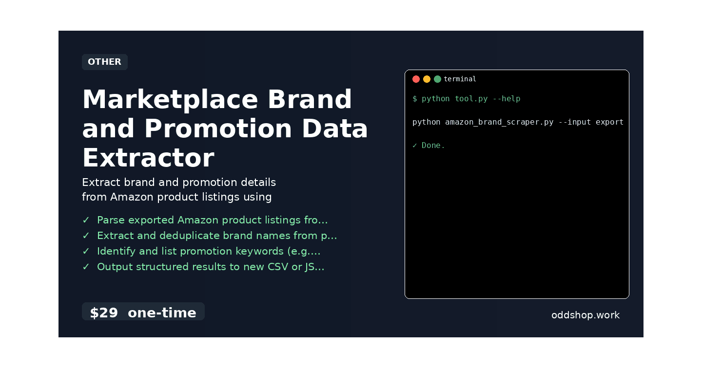 How to Extract Brand and Promotion Data with Python