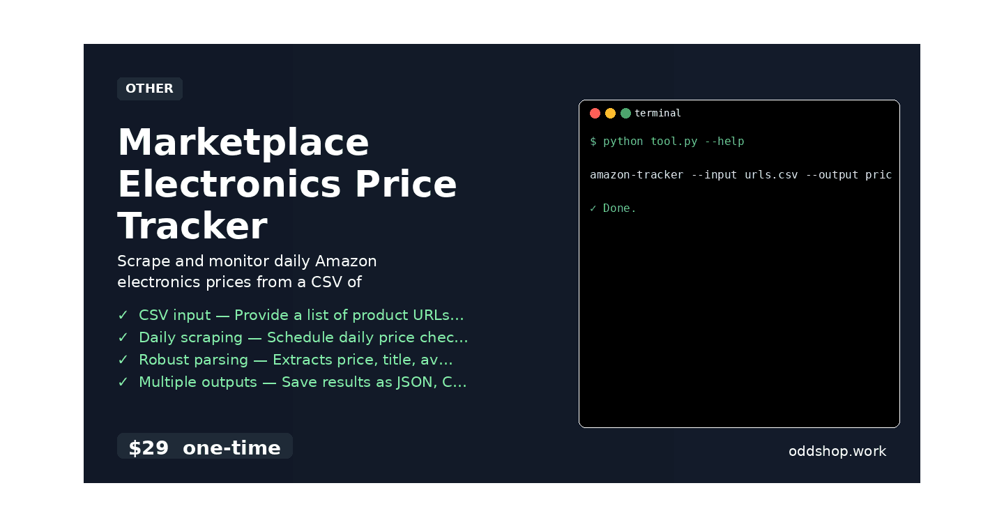 How to Build a Marketplace Price Tracker with Python