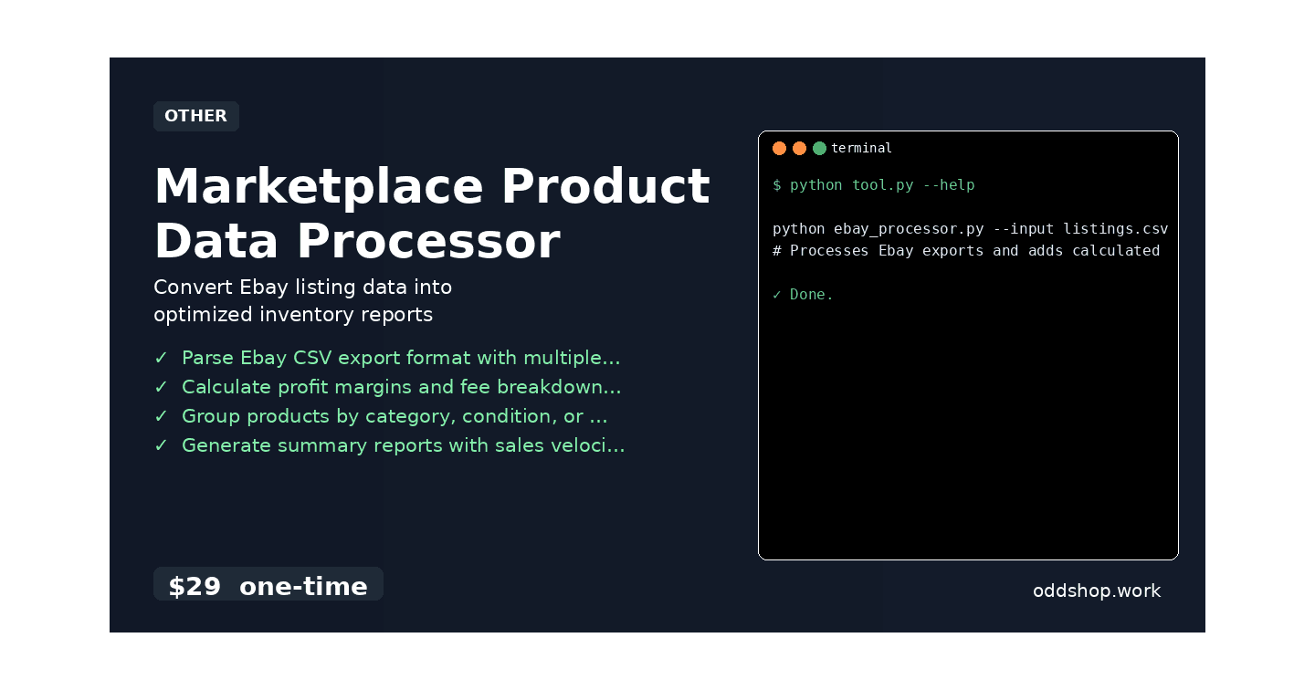 How to Process eBay Product Data with Python