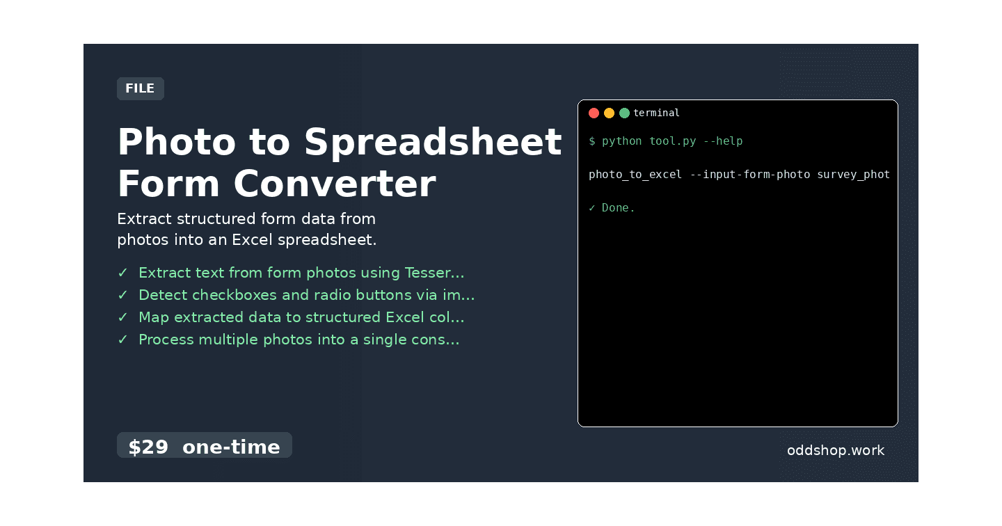 How to Convert Photos to Excel Spreadsheets with Python