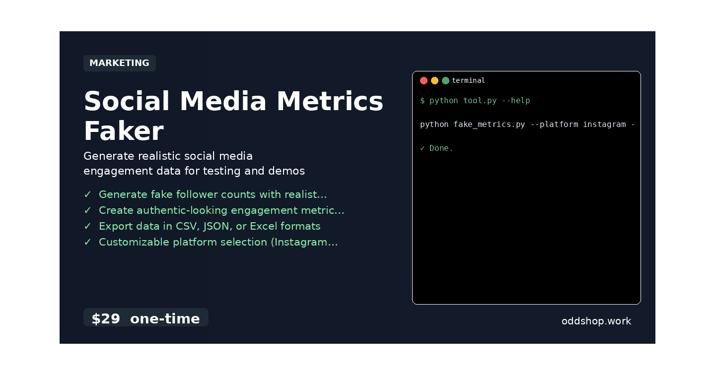 How to Create Fake Social Media Metrics with Python