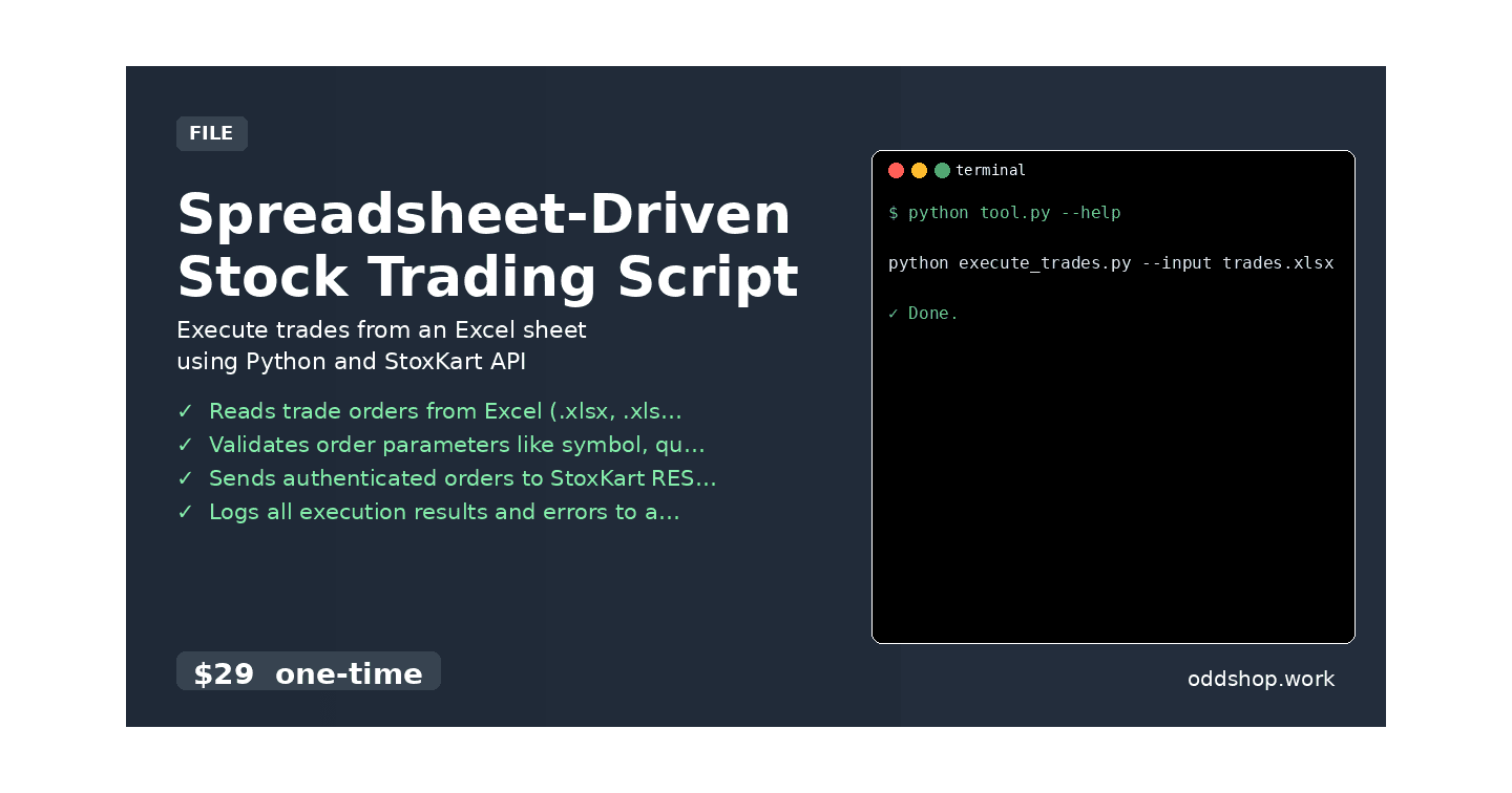 How to Automate Spreadsheet-Driven Stock Trading with Python