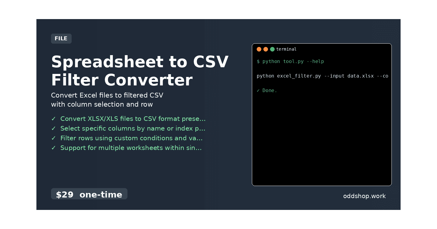 How to Convert Excel Spreadsheets to CSV with Python