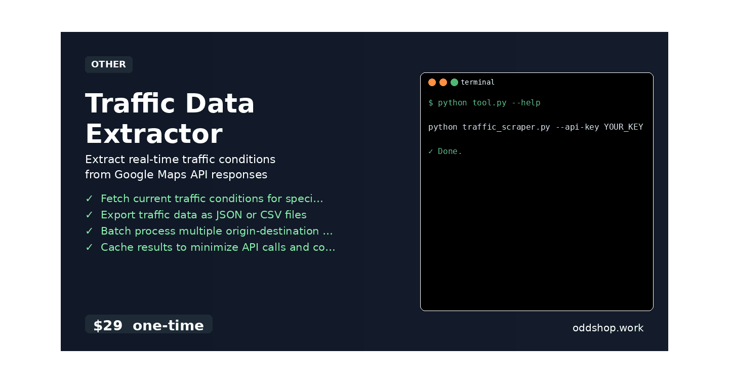 How to Extract Live Traffic Data with Python CLI