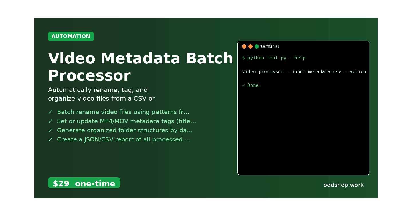 How to Automate Video Metadata Processing with Python