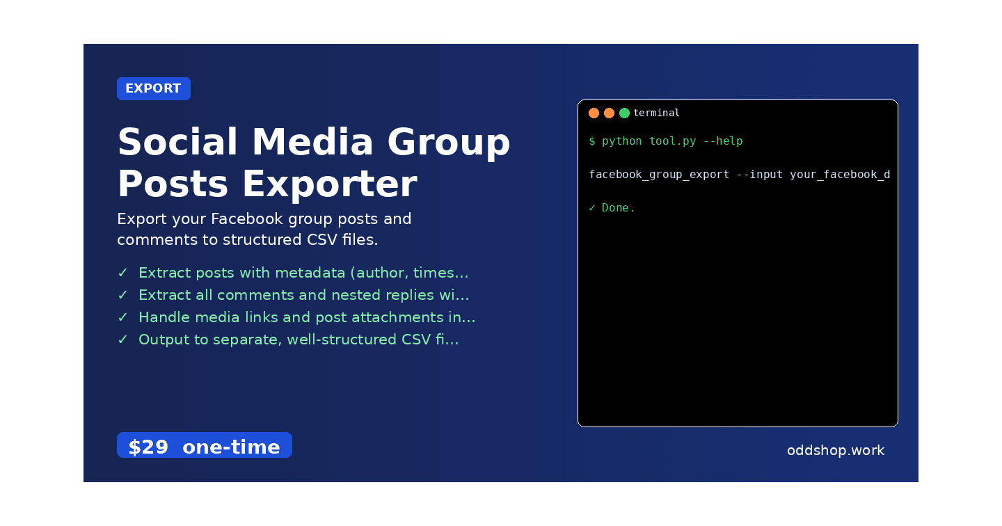 How to Automate Social Media Data Export with Python